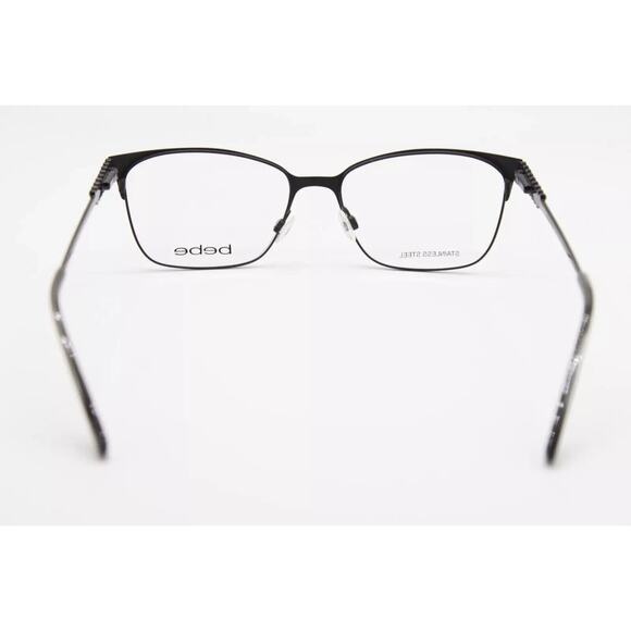 BEBE BB5155 001 JET MATTE BLACK SWAROVSKI DESIGNER FRAMES EYEGLASSES 53-16 main image 4